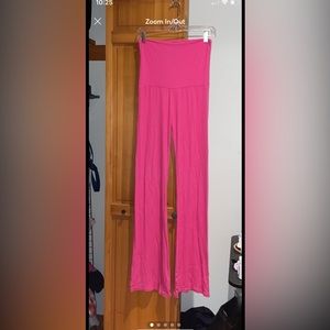 Skims Soft Lounge Fold Over Pant in Hot Pink S